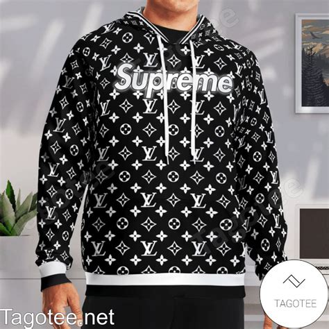 supreme louis vuitton shirt zwart|supreme Louis Vuitton hoodie.